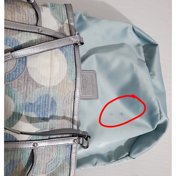 RARE Coach Blue Silver Crossbody or Shoulder Bag - Picture 14 of 17